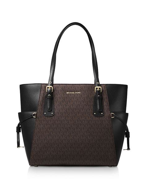 michael kors east west tote nickel|signature voyager east west tote.